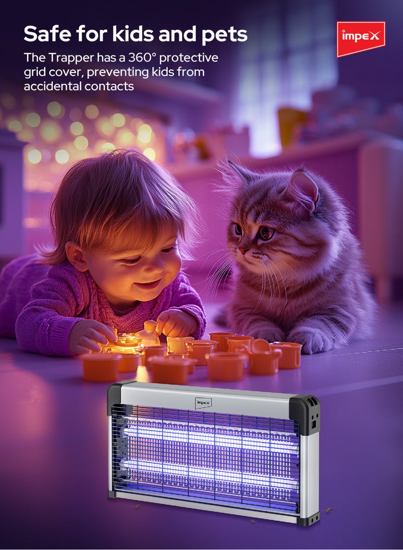Impex Insect Killer Electric with 2 x 15W UV Tubes, 38W Power, Automatic Pest Control, Pollution-Free, Non-Toxic Fume-Free Design, Advanced Technology, Easy to Install and Clean - 38 W IK 4606 Multicolor - Image 5