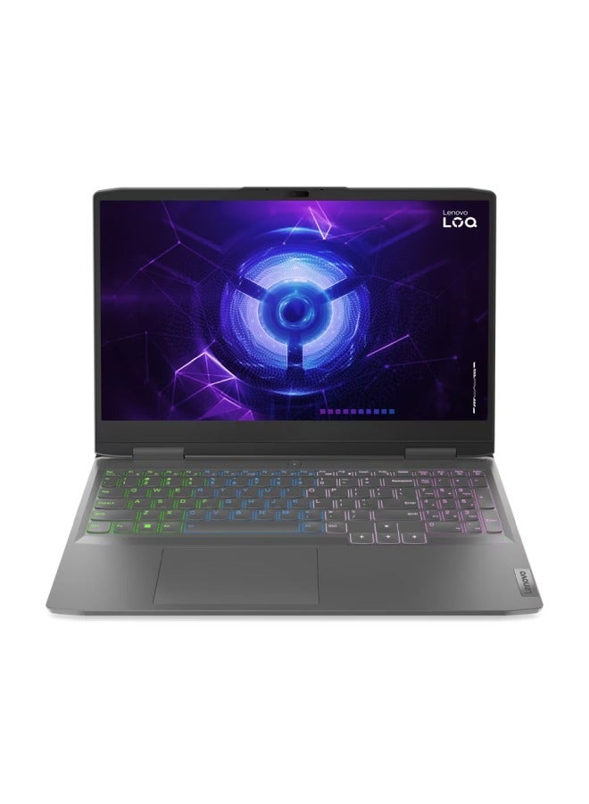 Lenovo LOQ Gaming With 15.6-Inch Full HD(1920x1080) Display,Core i7-12650HX Processor/16GB RAM DDR5/512GB SSD/6GB NVIDIA GeForce RTX 4050 Graphics/DOS(Without Windows)/ Arabic Luna Grey  - Image 1