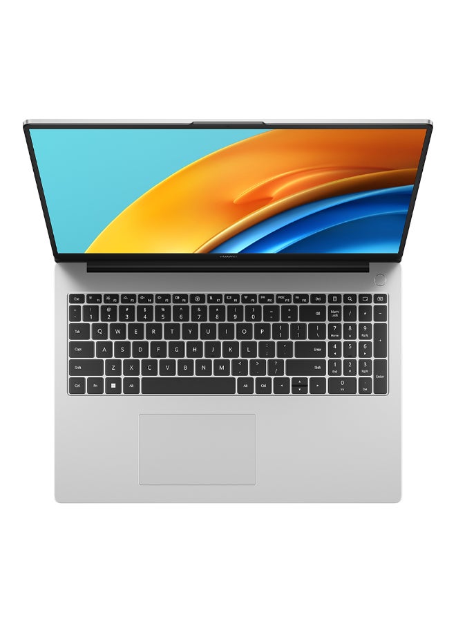 HUAWEI - Matebook D16 Laptop With 16-Inch Eye Comfort FullView Display, Ultra Slim, Core i5-13420H Processor/8GB RAM/512GB SSD/Windows 11 Home + Gift Box English/Arabic Mystic Silver - Image 1