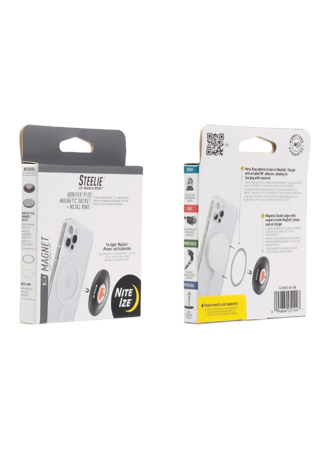 نايت آيز Stoms-01-r8 Steelie Orbiter Plus Magnetic Socket Plus Metal Ring - Nite Ize 0.0kg - Image 1
