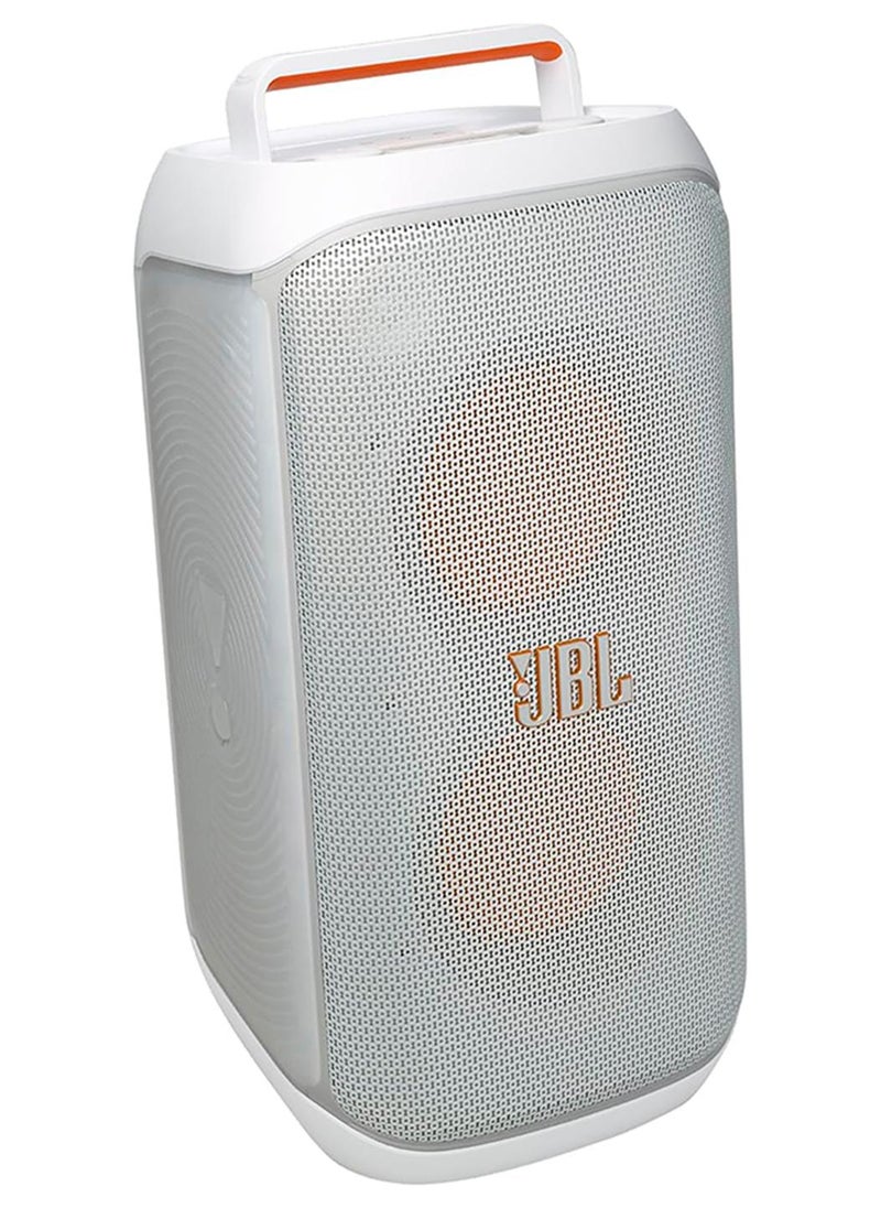 JBL PartyBox Club 120 - Portable Party Speaker with Foldable Handle, Powerful Pro Sound, Futuristic lightshow, Up to 12 Hours of Play time, Splash Proof, Dual Mic & Guitar Inputs JBLPBCLUB120SWUK White - Image 1