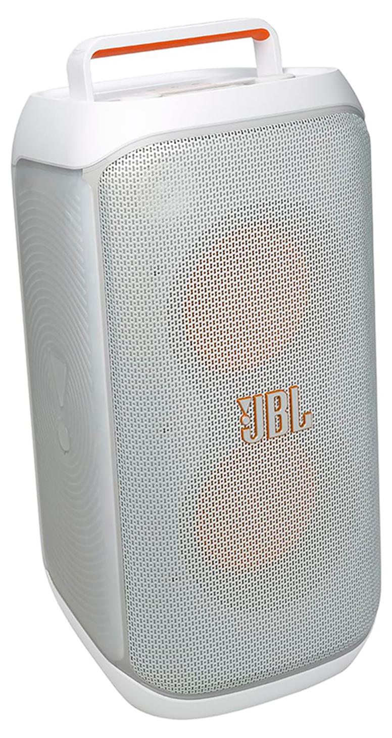 JBL PartyBox Club 120 - Portable Party Speaker with Foldable Handle, Powerful Pro Sound, Futuristic lightshow, Up to 12 Hours of Play time, Splash Proof, Dual Mic & Guitar Inputs JBLPBCLUB120SWUK White - Image 1