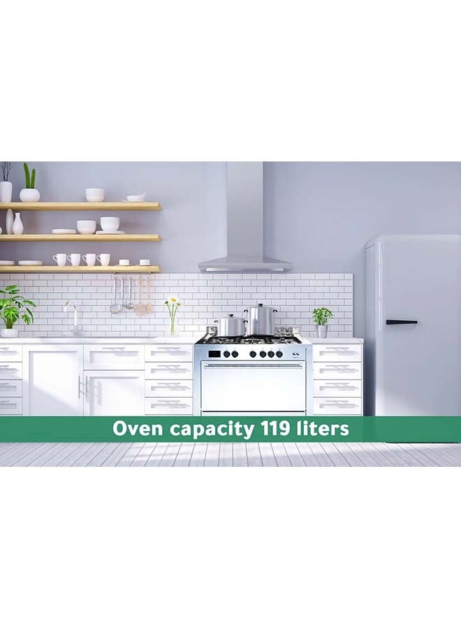 بومباني موقد غاز بومباني - 5 شعلات - رمادي - 100x60x85 سم - Image 3