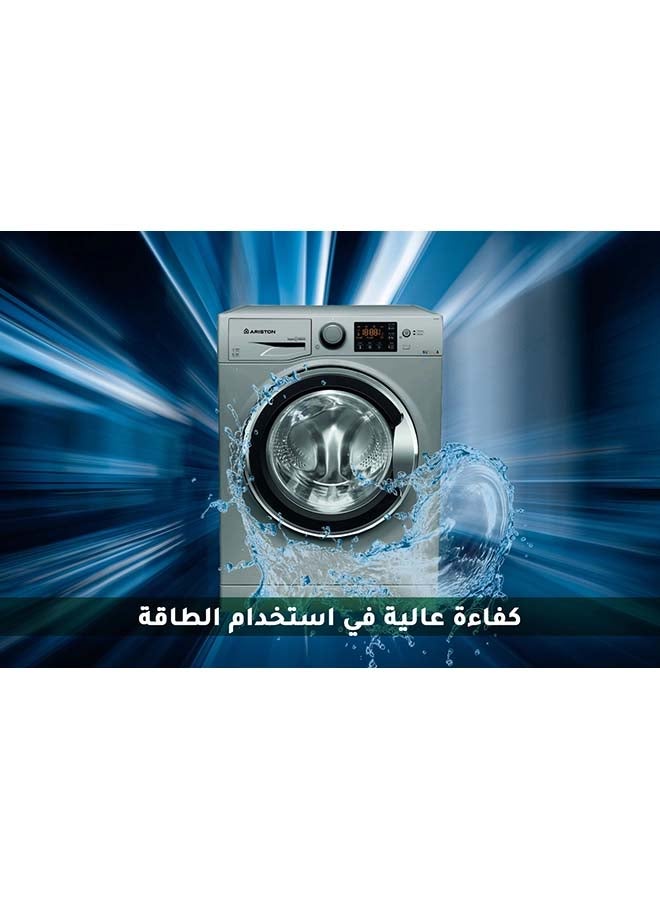 أريستون Ariston Washer and Dryer Front Load - 9 Kg Washing & 6 Kg Drying - 16 Programs - RDPG96207SX60HZ Silver  - Image 2