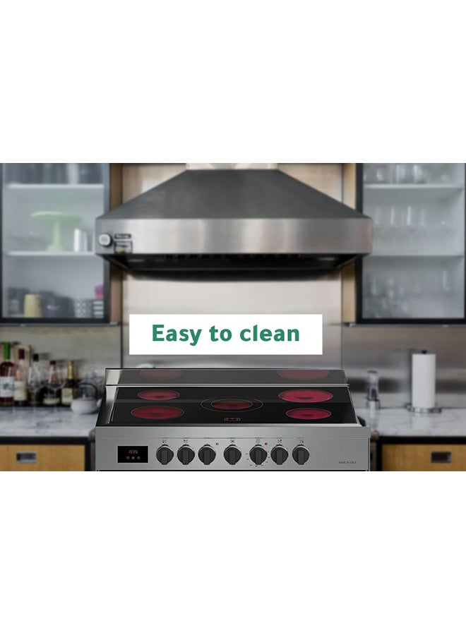 بومباني موقد كهربائي بومباني - 5 شعلات سيراميك زجاجي - رمادي - 90x60 سم - Image 3