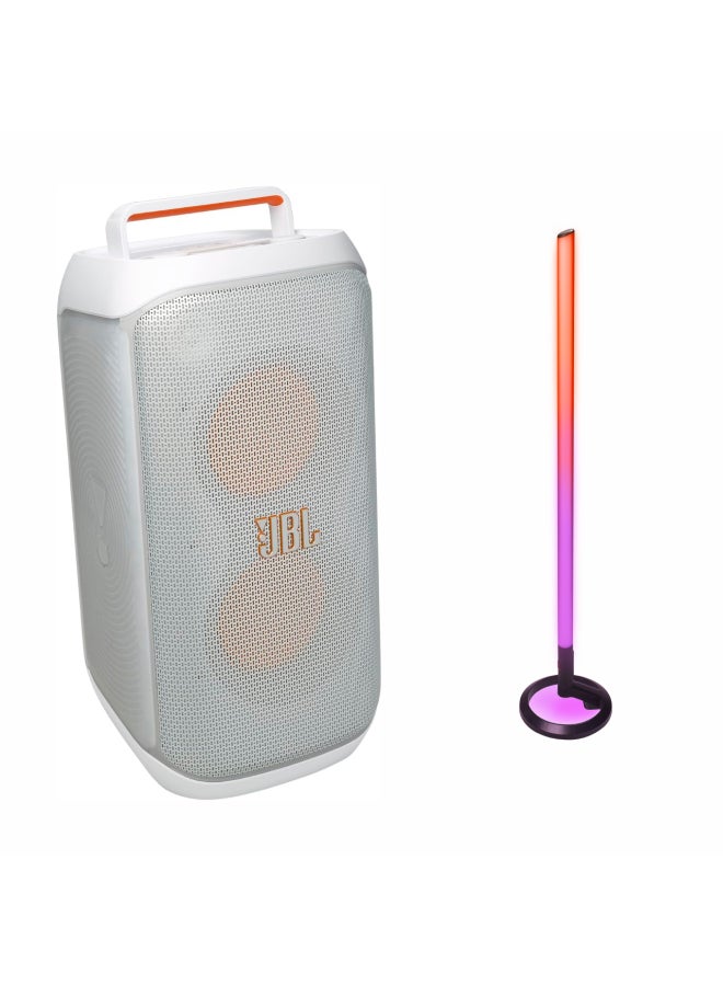 JBL PartyBox Club 120 Wireless Party Speaker,+ PartyLight Stick JBLPBCLUB120SWUK+JBLPLSTICK White  - Image 1
