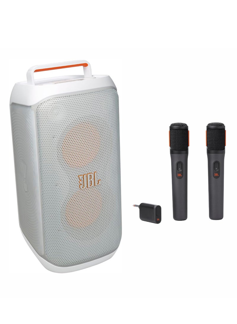 JBL PartyBox Club 120 Wireless Party Speaker,+ Digital wireless microphones JBLPBCLUB120SWUK+JBLPBWIRELESSMIC White  - Image 1