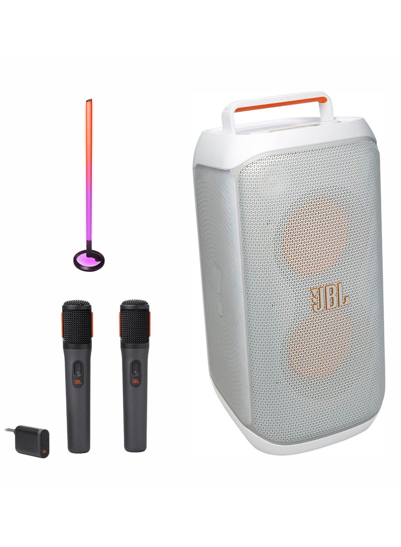 JBL PartyBox Club 120 Wireless Party Speaker,+ PartyLight Stick + Digital wireless microphones JBLPBCLUB120SWUK+JBLPLSTICK+JBLPBWIRELESSMIC White  - Image 1