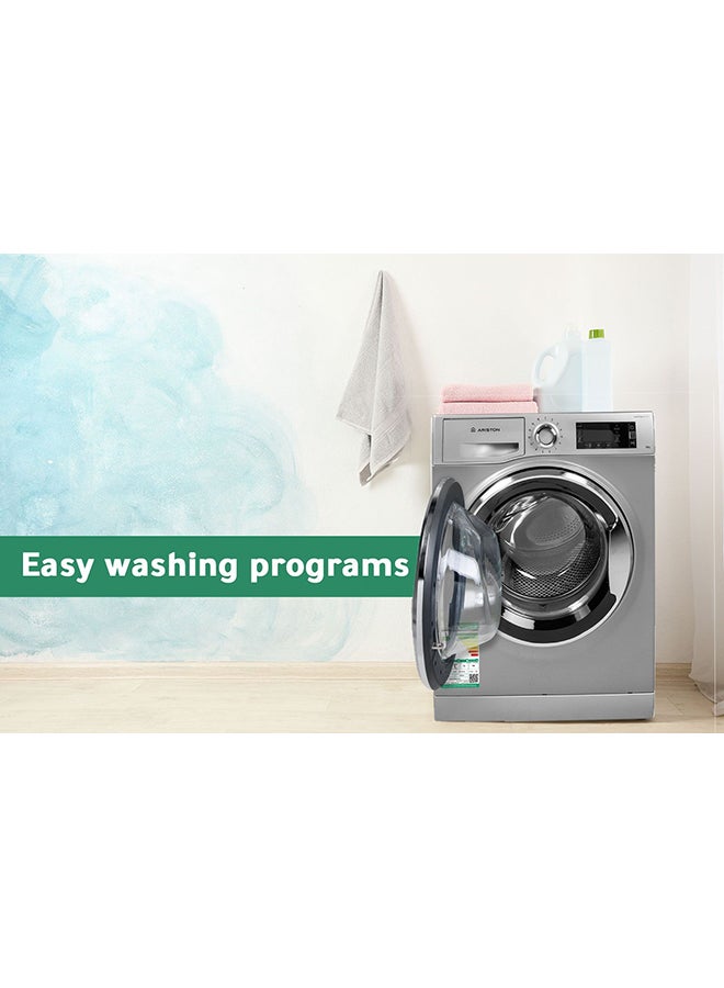 Ariston - Ariston Washer Front Load - 10 Kg Washing - 14 Programs - Grey - NLLCD1045SCA60hz 10 kg 188 W NLLCD1045SCA60hz Silver - Image 1