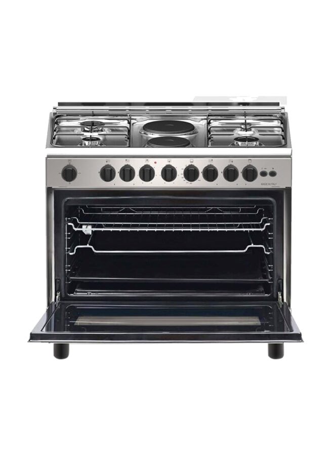 بومباني موقد غاز بومباني - 4 شعلات مع 2 لوحات ساخنة - رمادي - 90x60 سم - Image 2