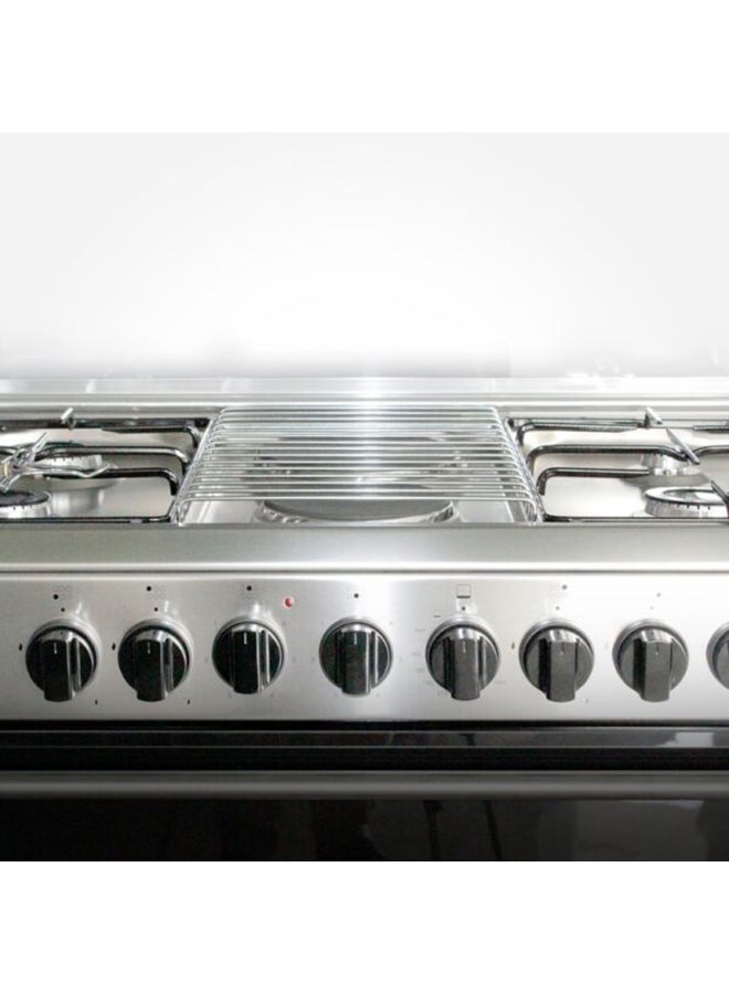 بومباني موقد غاز بومباني - 4 شعلات مع 2 لوحات ساخنة - رمادي - 90x60 سم - Image 3