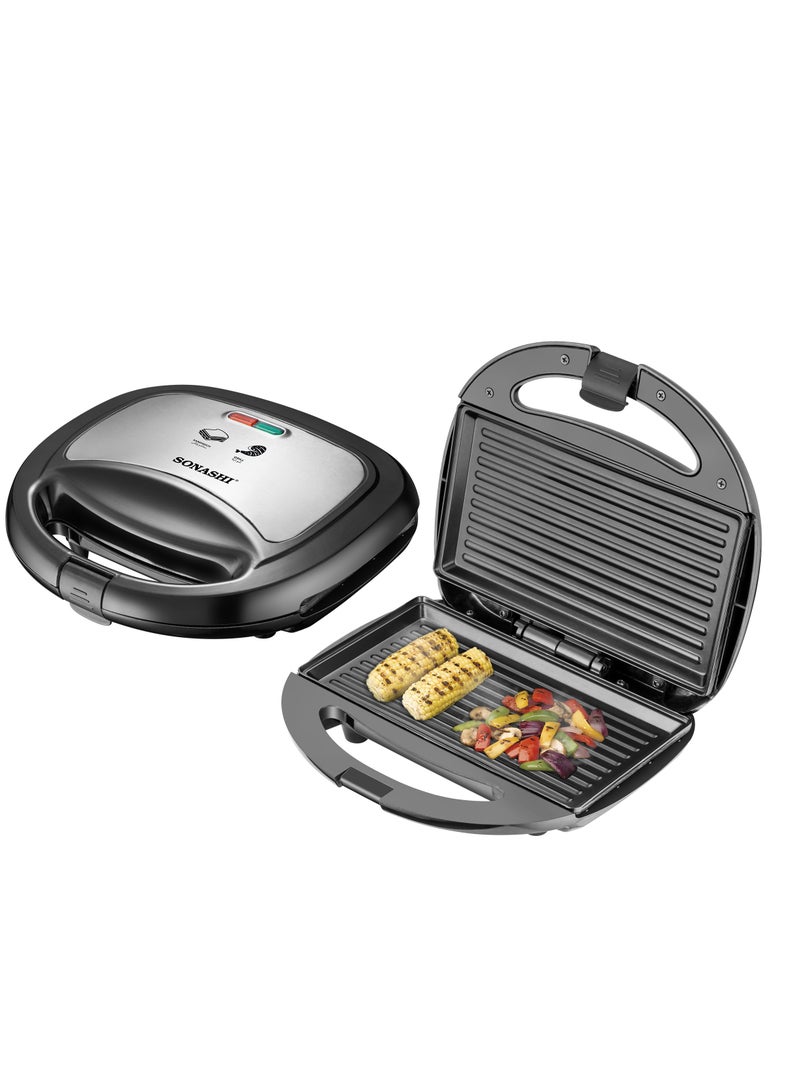 سوناشي - 3.5L Digital Air Fryer + 2 Slice Grill Maker + Turkish Coffee Maker | Air Fryer with 8 Auto-Cook Menu Functions, Griller with Non-Stick Plate and Cordless Base Coffee Maker | Bundle Offer SAF-350/SGT-853N/STCM-4972 1400 W SAF-350 + SGT-853N + STCM-4972 Black - Image 1
