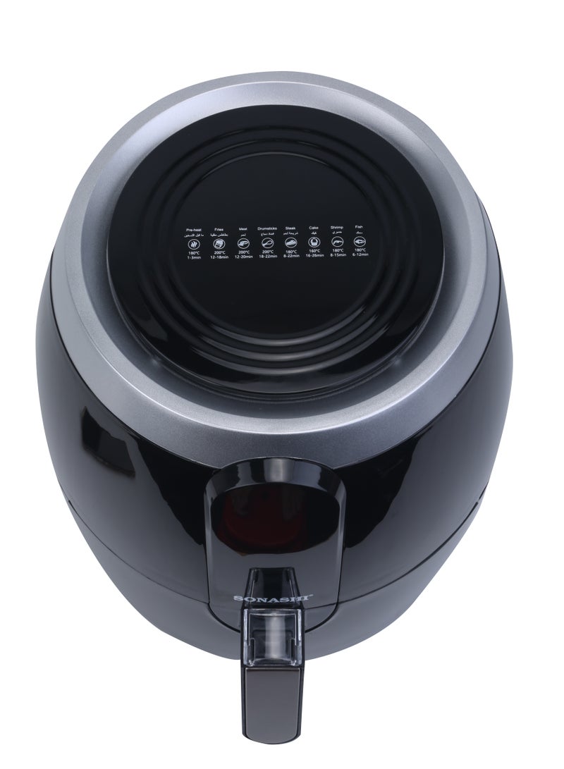 سوناشي - 3.5L Digital Air Fryer + 2 Slice Grill Maker + Turkish Coffee Maker | Air Fryer with 8 Auto-Cook Menu Functions, Griller with Non-Stick Plate and Cordless Base Coffee Maker | Bundle Offer SAF-350/SGT-853N/STCM-4972 1400 W SAF-350 + SGT-853N + STCM-4972 Black - Image 1