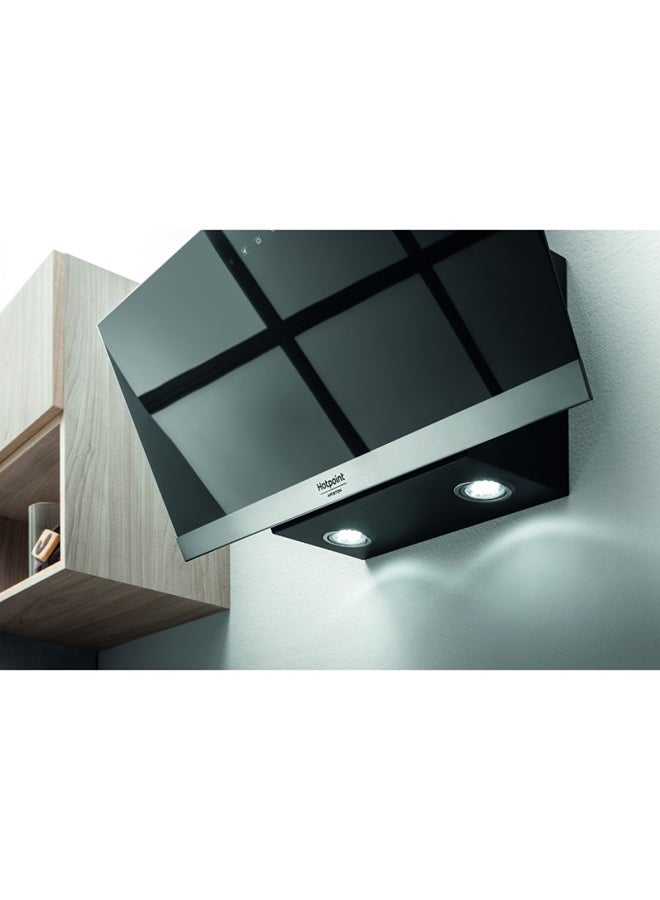 أريستون Hotpoint Ariston Cooker Hood Wall Mounted - 3 Speeds - Black 270 W HHVP8.7FLTK Black  - Image 2