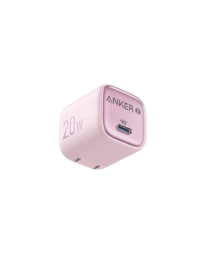 Anker - Zolo 20w -Nano III Fast Charger for iPhone 15-16 Series, PPS, PIQ 3.0, Foldable, 20w Pink - Image 1