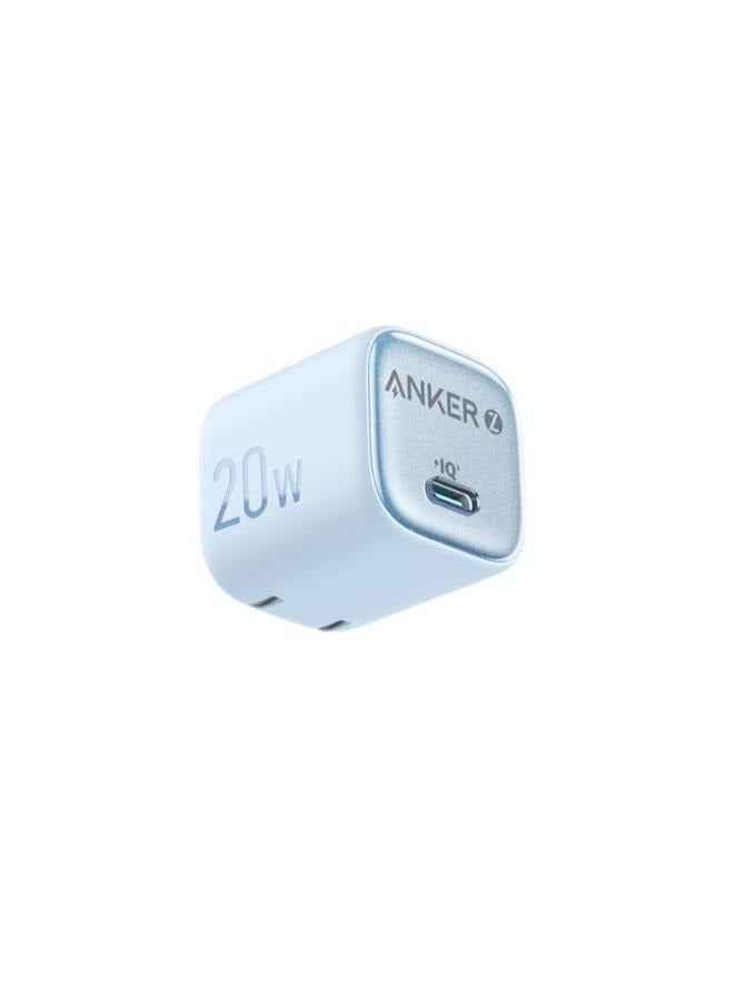 Anker Zolo 20w -Nano III Fast Charger for iPhone 15-16 Series, PPS, PIQ 3.0, Foldable, 20w Blue  - Image 1