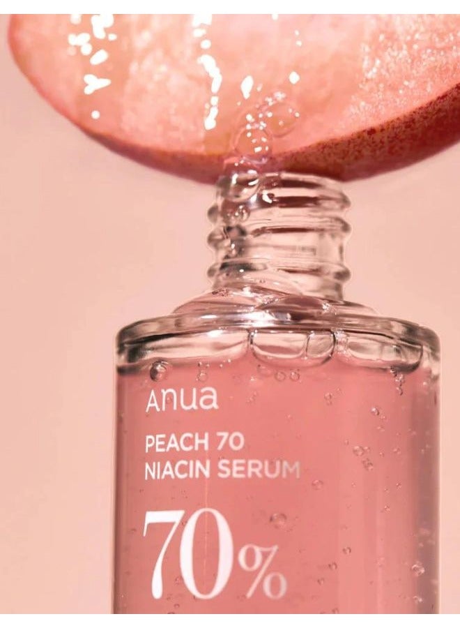 Anua Peach 70% Niacinamide Serum 30mlx2 (Pack of 2), Glow Booster Serum 60ml  - Image 2