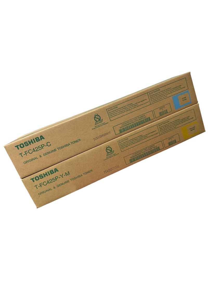Toshiba - Toner T-FC425P BCYM Full Set High Pages yield / 2020AC/2520AC/3025AC/3525AC/5525AC | Set of 4 - Image 1