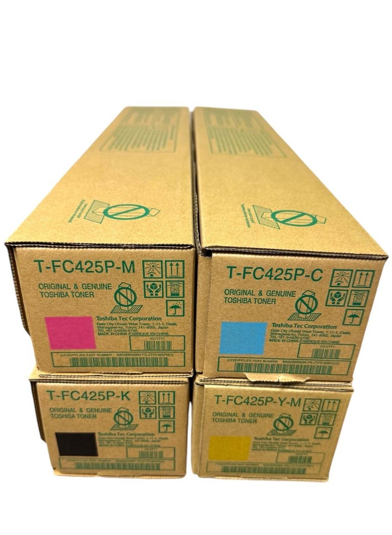 Toshiba - Toner T-FC425P BCYM Full Set High Pages yield / 2020AC/2520AC/3025AC/3525AC/5525AC | Set of 4 - Image 1