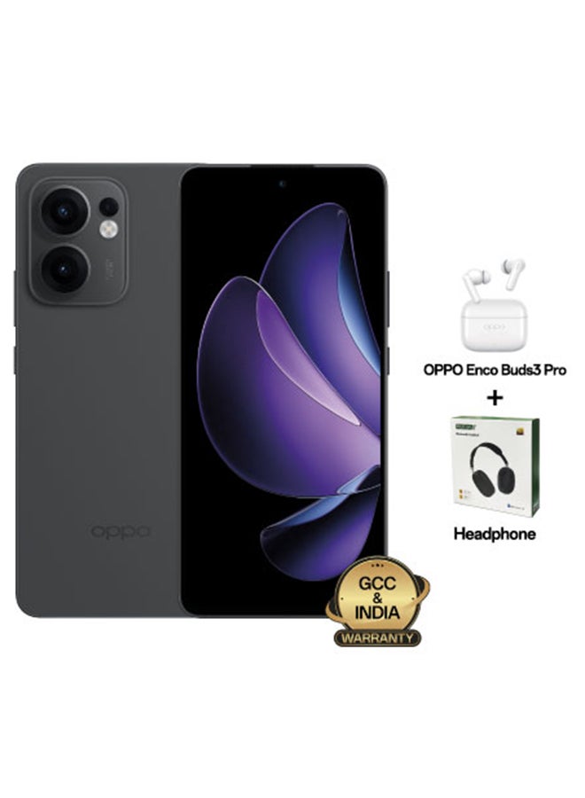 أوبو - Reno13 F AI Phone Dual SIM 5G 512GB 12GB RAM Graphite Grey + Oppo Enco Buds3Pro + Headphones - Middle East Version - Image 1