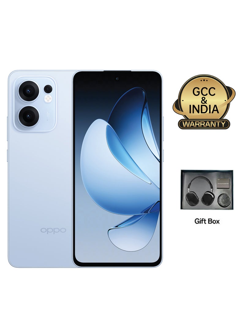 أوبو Reno13 F AI Phone Dual SIM 5G 256GB 12GB RAM Skyline Blue + Gift Box - Middle East Version  - Image 1