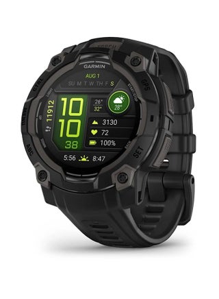 Instinct 3 - 45MM - Black with black band - Up to 18 Days of  Battery life  - 1.2" Amoled Display, Chemically strengthened glass, Heart Rate Monitor, All day stress monitor, Smart notification, Super bright LED flashlight, iOS and Android compatible Black - pnsku/N70145612V/45/_/1737618477/06a10ca9-a9ff-433a-b35a-f26dc936f098