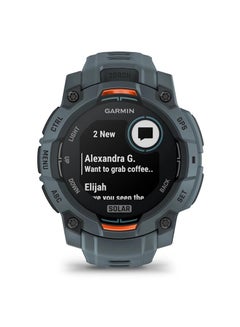 GARMIN Instinct 3 Limited Edition - 45MM -  Solar Twilight with Twilight Band - Up to 28 days Unlimited with Solar Charging  - 1.1" Sunlight-visible, transflective memory-in-pixel (MIP), , Power Glass, Heart Rate Monitor, All day stress monitor, Solar Charging, Super bright LED flashlight, iOS and Android compatible Twilight  - Image 4