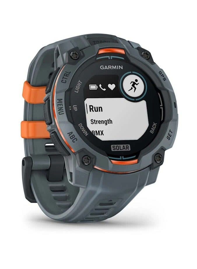 GARMIN - Instinct 3 Limited Edition - 45MM -  Solar Twilight with Twilight Band - Up to 28 days Unlimited with Solar Charging  - 1.1" Sunlight-visible, transflective memory-in-pixel (MIP), , Power Glass, Heart Rate Monitor, All day stress monitor, Solar Charging, Super bright LED flashlight, iOS and Android compatible Twilight - Image 1