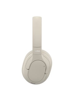 belkin SoundForm Isolate Wireless Headphones  Active Noise Cancellation, High-Quality Sound, 60-Hour Battery Life, Foldable  Comfortable Design beige  - Image 3