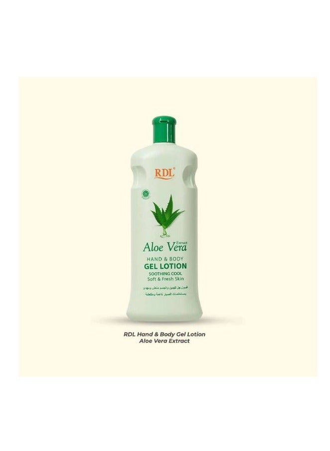 ار دي ال Aloe Vera Hand & Body Gel Lotion Soothing Cool Soft & Fresh Skin 600ml  - Image 4