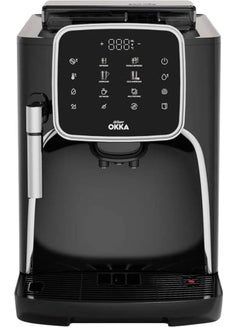 Okka Espresso Pro fully Automatic Espresso Machine,1.8L Water Capacity, Double Espresso, Americano, Cold Americano, Powdered Coffee, Milk Foam, 1 year Manufacturing warranty 1.8 L 1450 W OK0030-05 Chrome