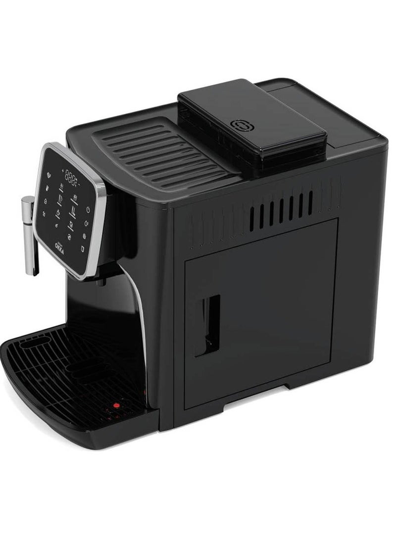 Arzum - Okka Espresso Pro fully Automatic Espresso Machine,1.8L Water Capacity, Double Espresso, Americano, Cold Americano, Powdered Coffee, Milk Foam, 1 year Manufacturing warranty 1.8 L 1450 W OK0030-05 Chrome - Image 1