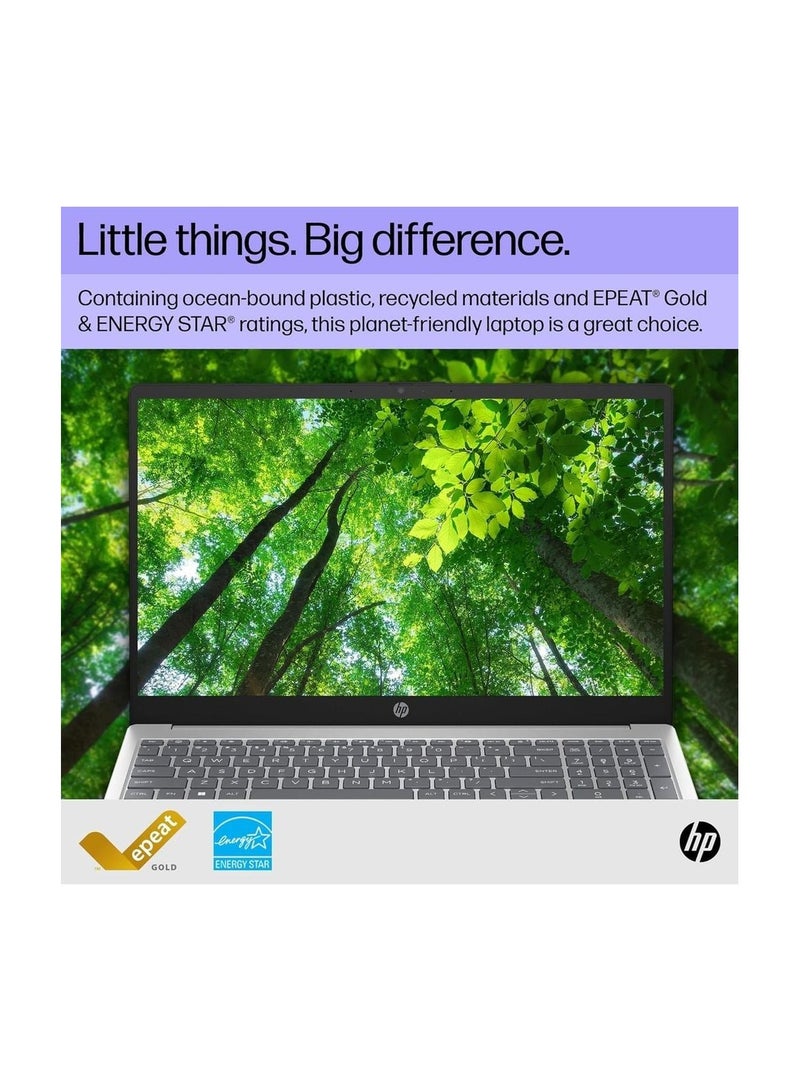 HP - (2023) Laptop With 15.6-Inch FHD Display, Core i5-1334U Processor/8GB RAM/512GB SSD/Intel Iris Xe Graphics/Windows 11 Home English Silver - Image 1
