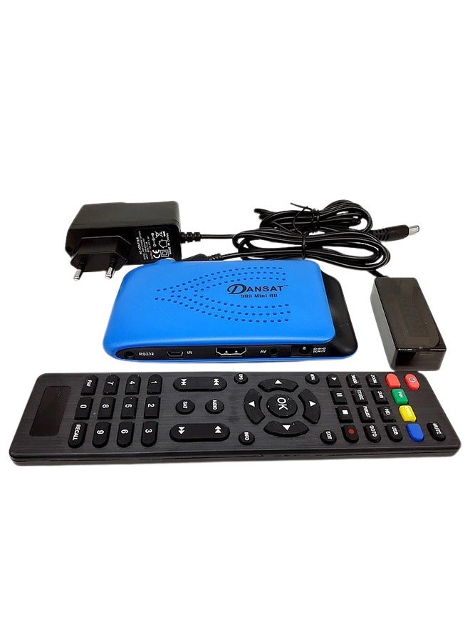 دانسات Mini HD Receiver Full HD Satellite Receiver - DSR-993 Blue & Black  - Image 2