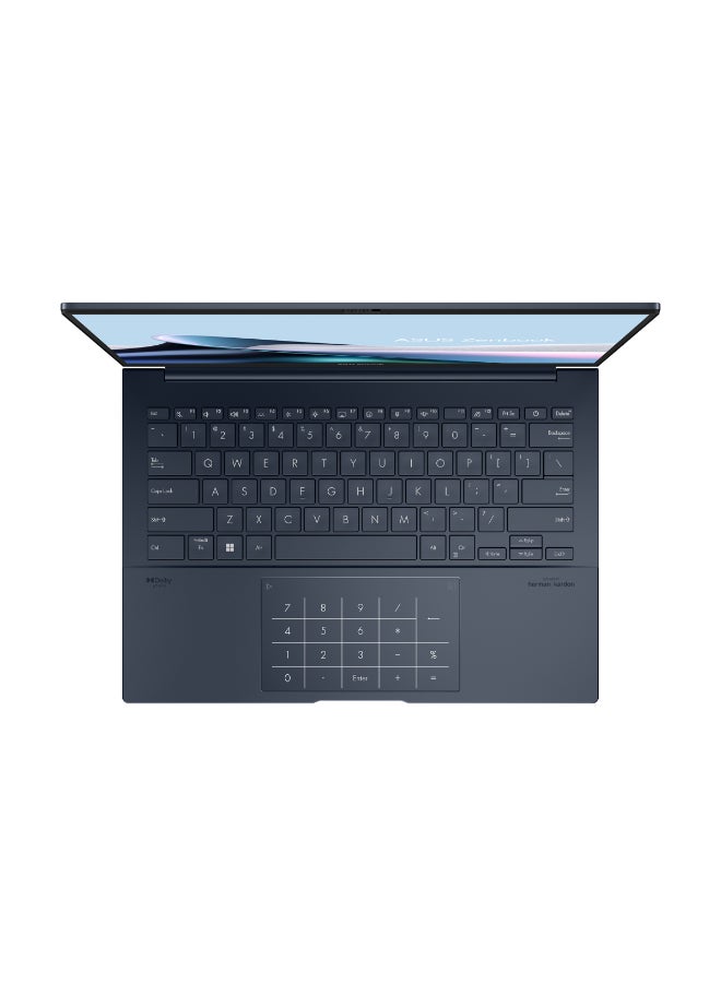 ASUS - Zenbook 14 Laptop With 14-Inch Display, Core Ultra 7-255H Processor/16GB RAM/1TB SSD/Intel UHD Graphics/Windows 11 Home English/Arabic Ponder Blue - Image 1