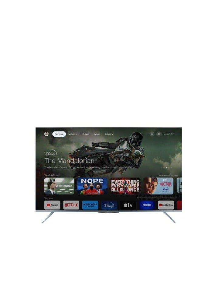 SHARP 4K Smart Frameless TV 50 Inch Built-In Receiver 4T-C50FL6EX 4T-C50FL6EX Silver - Image 1