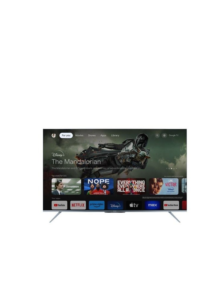 SHARP 4K Smart Frameless TV 65 Inch Built-In Receiver 4T-C65FL6EX 4T-C65FL6EX Silver  - Image 1