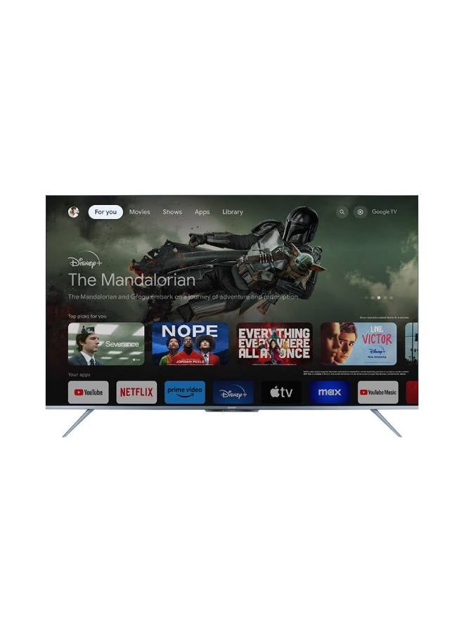 شارب - 4K Smart Frameless TV 55 Inch Built-In Receiver 4T-C55FL6EX 4T-C55FL6EX Silver - Image 1