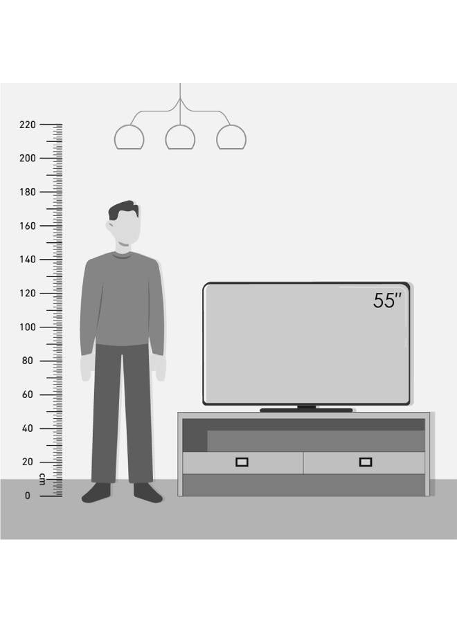 شارب - 4K Smart Frameless TV 55 Inch Built-In Receiver 4T-C55FL6EX 4T-C55FL6EX Silver - Image 1