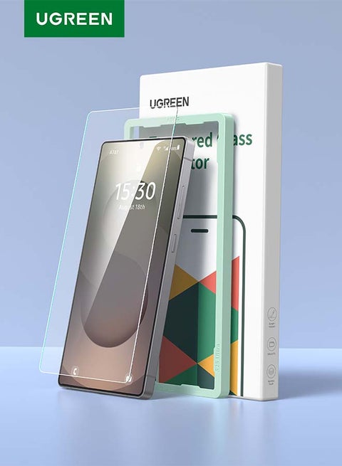 واقي شاشة فائق الدقة لهاتف Samsung Galaxy S25 Ultra مقاس 6.8 بوصة، ترقية منحنية ثلاثية الأبعاد، ملاءمة مثالية، سهل التركيب، حماية بدرجة ميل، مقاوم للخدش، صديق للحافظة، عبوة من قطعتين - شفاف