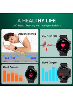ArmFit Dome Smartwatch For Men, AMOLED Always On Display Bluetooth Calling Waterproof Fitness Watches Compatible With Android iOS Black  - Image 3