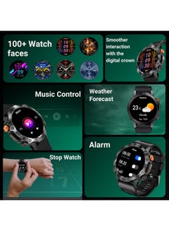 ArmFit Dome Smartwatch For Men, AMOLED Always On Display Bluetooth Calling Waterproof Fitness Watches Compatible With Android iOS Black  - Image 5