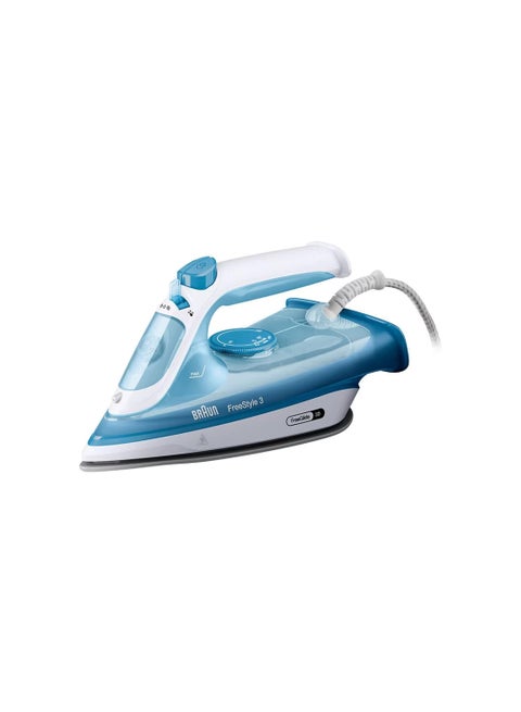 مكواة بخار فري ستايل 3 بتقنية 3D FreeGlide ، نعل سوبر سيراميك ، Ultimate FastClean ، إغلاق تلقائي ، خزان 270 ml 2700 W FI3144BL أزرق