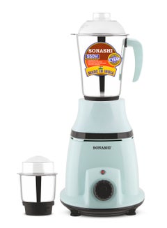 SONASHI 2-in-1 Mixer Grinder with Powerful Copper Motor - 3 Speed Control with Overheat Protection | 2 Stainless Steel Jars for Wet/Dry Grinding Liquidizing with Durable Lids 1.75 L 550 W SB-196 Green  - Image 1