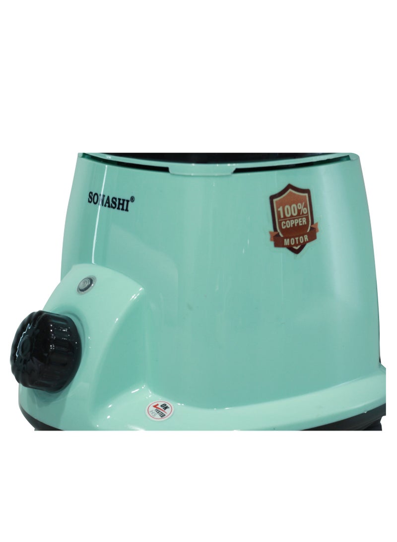 سوناشي 2-in-1 Mixer Grinder with Powerful Copper Motor - 3 Speed Control with Overheat Protection | 2 Stainless Steel Jars for Wet/Dry Grinding Liquidizing with Durable Lids 1.75 L 550 W SB-196 Green  - Image 4