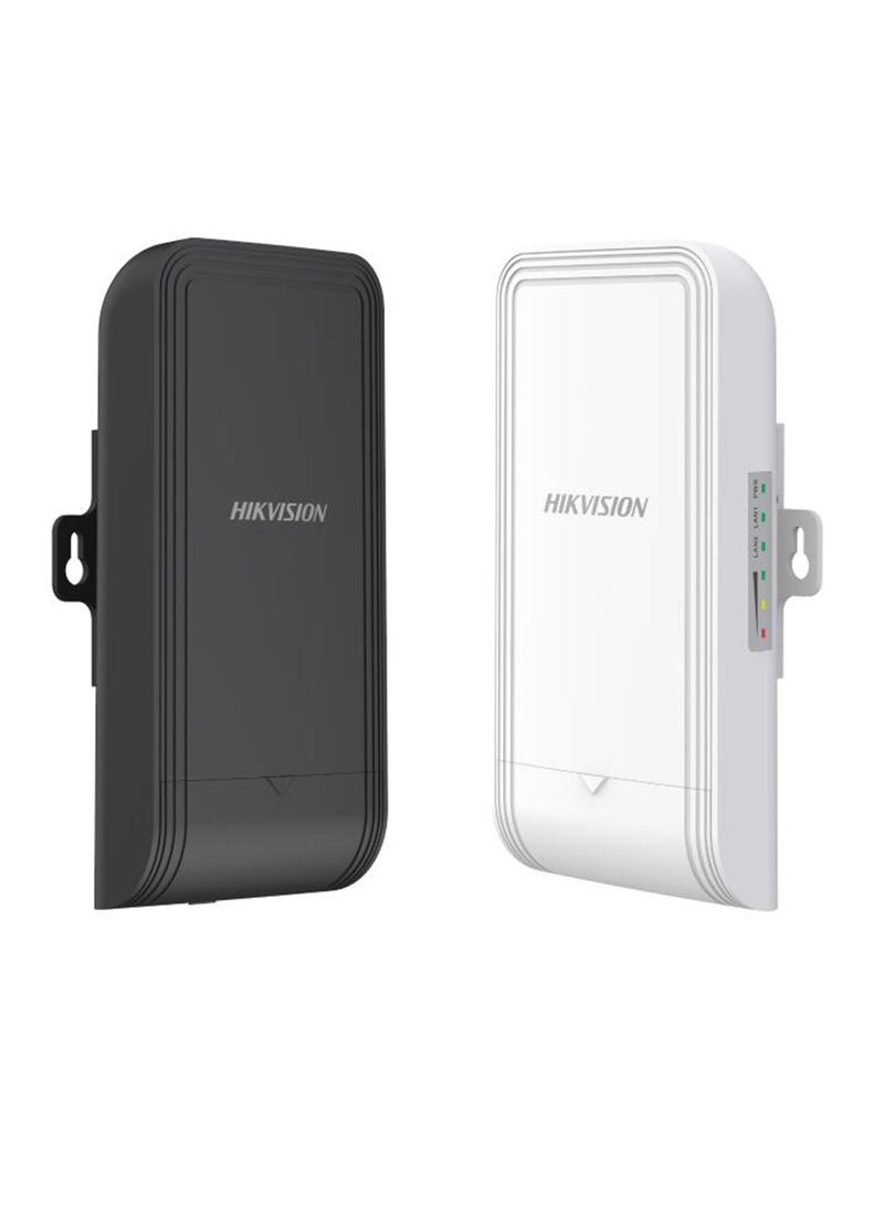 HIKVISION DS-3WF0BC-2NT Wireless Bridge, 2.4GHz 300Mbps, 200m Transmission, 7dBi MIMO Antenna, IP55, PoE, IEEE 802.11b/g/n, 2 × 10/100 Mbps Ports, WPA2-PSK, Pole Mount, -30°C to 70°C Operating Temperature, Web Management | DS-3WF0BC-2NT Black/White 
