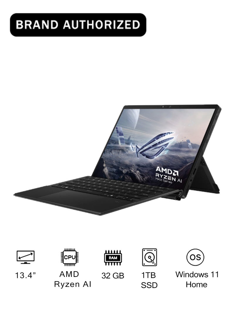 ASUS ROG Flow Z13 Touchscreen Laptop With 13.4-Inch Display, AMD Ryzen AI MAX+ 395 Processor/32GB RAM/1TB SSD/AMD Radeon Graphics/Windows 11 Home English/Arabic Off Black - Image 1