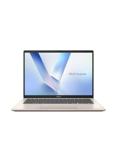 ASUS Vivobook 14 Laptop With 14-Inch Display, Snapdragon X X126100 Purwa SE Processor/16GB RAM/1TB SSD/Intel UHD Graphics/Windows 11 Home English/Arabic Platinum Gold  - Image 1