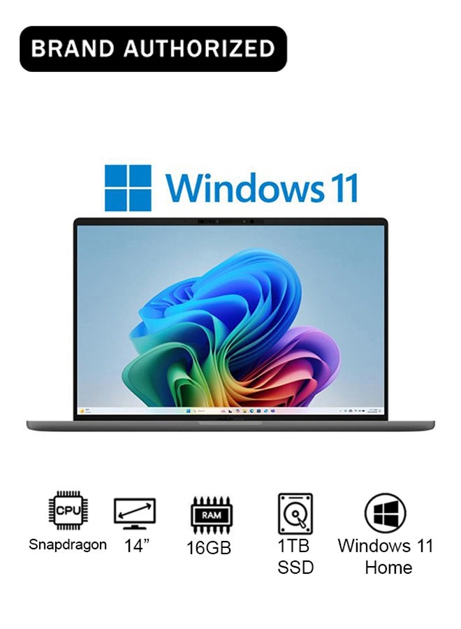 ASUS Zenbook Laptop With 14-Inch OLED WUXGA (1920x1200) Display, Snapdragon X X126100 Purwa SE Qualcomm Hexagon NPU up to 45TOPS Processor/16GB RAM DDR5/1TB SSD/Qualcomm Aderno Graphics/Windows 11 Home/Full HD Camera+Free Sleeve English/Arabic Zabriskie Beige - Image 1