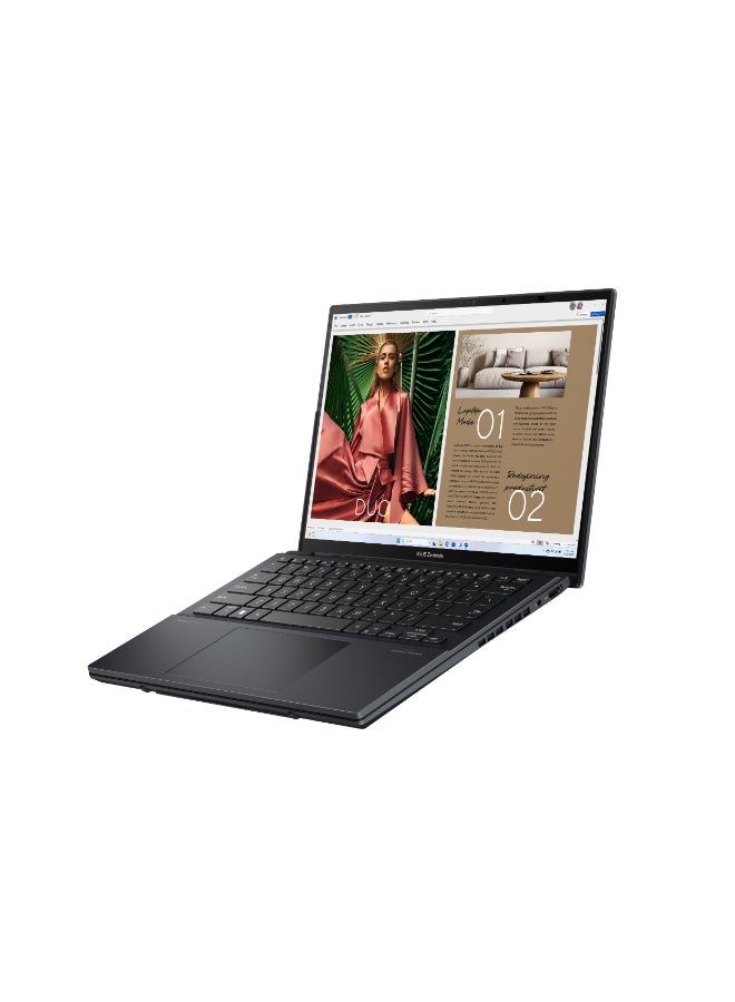 أسوس - Zenbook Duo Laptop With 14-Inch Display, Core Ultra 9-285H Processor/32GB RAM/2TB SSD/Intel UHD Graphics/Windows 11 Home English/Arabic Basalt Gray - Image 1